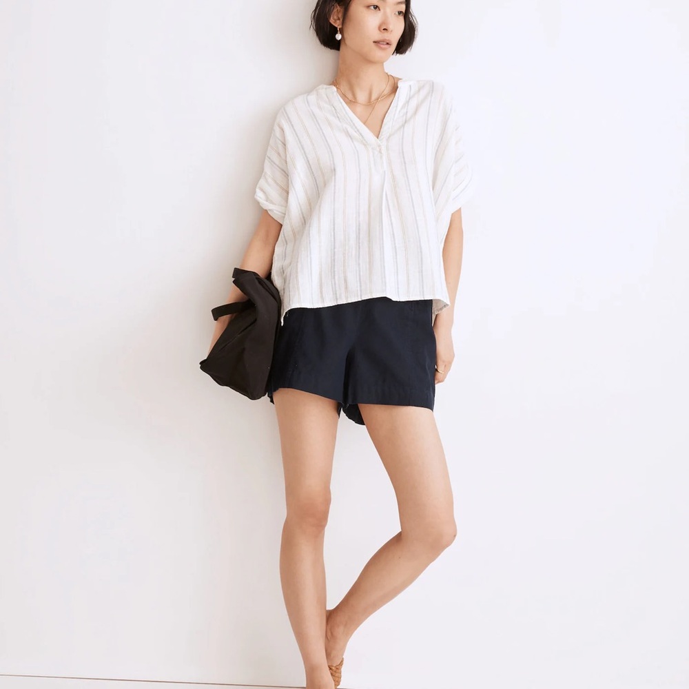 Madewell Lakeline Popover Shirt in Schulner Stripe